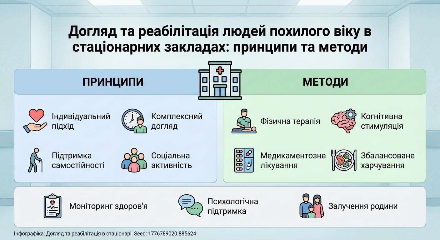 Догляд та реабілітація людей похилого віку в стаціонарних закладах: принципи та методи