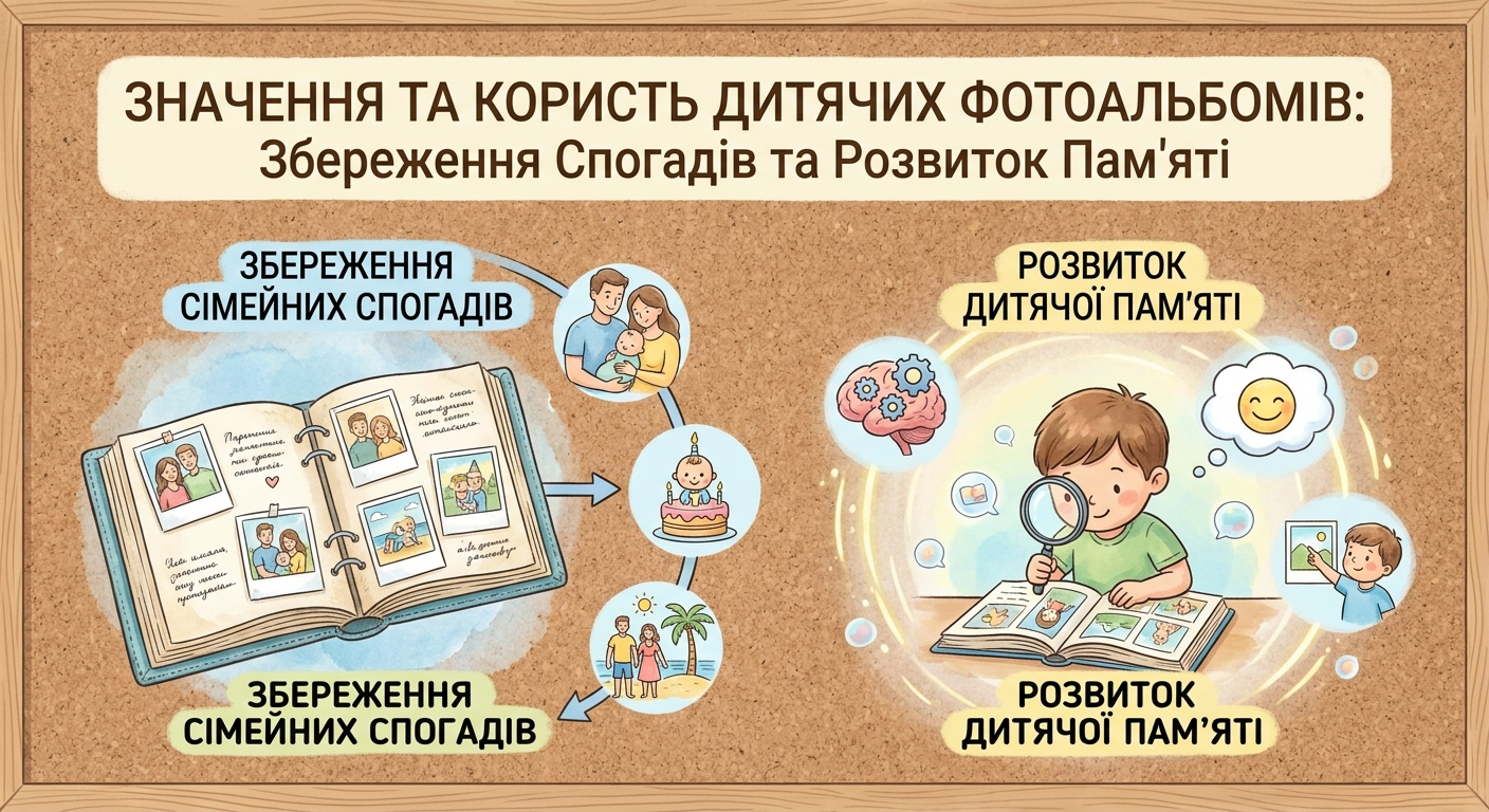 Значення та користь дитячих фотоальбомів для новонароджених у збереженні сімейних спогадів і розвитку дитячої пам’яті