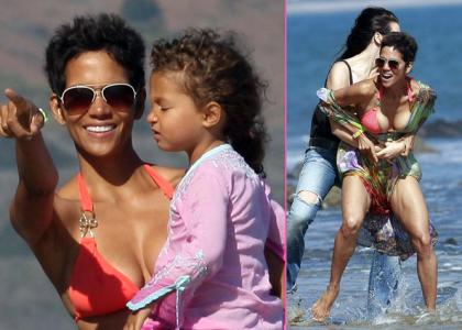 45-баба ягодка опять! Ни дать, ни взять пословица о голливудской актрисе Холли Берри!  С другой стороны, эта девушка и в 30 была чудо как хороша! Свой 45-й День рождения Холли отметил с самыми близкими людьми на одном из местных пляжей. 