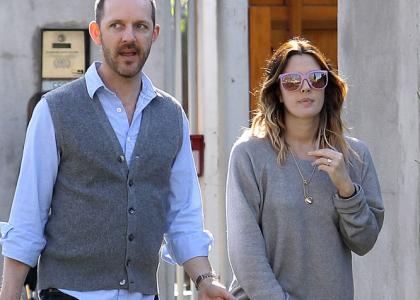 Беременная Дрю Берримор на свидании с будущим супругом!