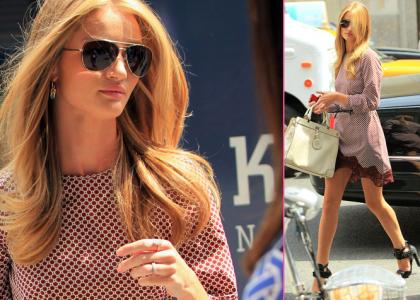 Шикарная Роузи Хантигтон-Уайтли оголила ножки на центральной улице Нью-Йорка!