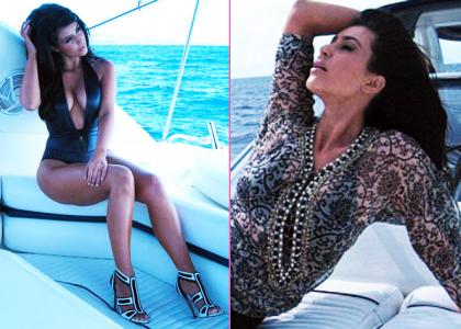 Знойная Ким Кардашьян демонстрирует пышные формы в бикини!