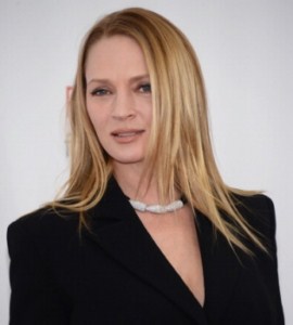 Недавно родившая актриса Ума Турман 