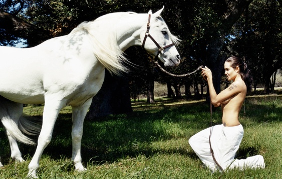 Rize-Art-Gallery-Naarden--David-LACHAPELLE--ANGELINA-JOLIE-WITH-HORSE-IN-MEADOW 563_359_95_s