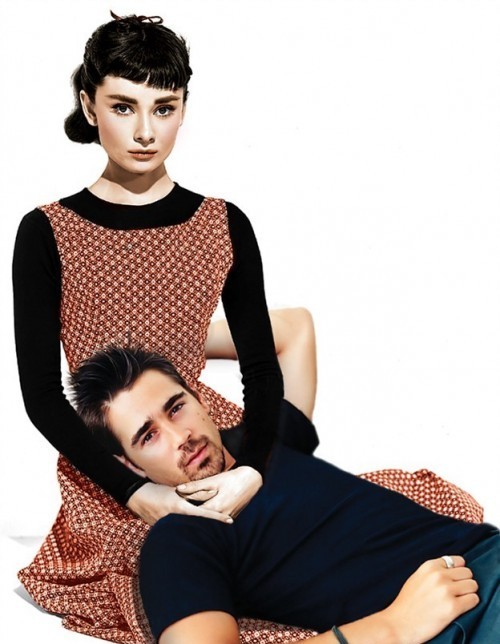 Одри Хепберн и Коллин Фаррел