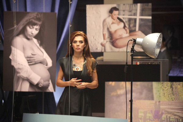 Анна Седокова на съемках фильма «Беременный»