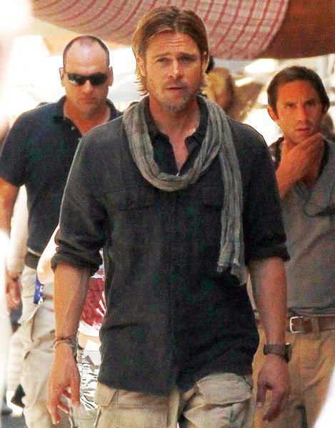 Брэд Питт на съемках «Мировая война Z» на Мальте